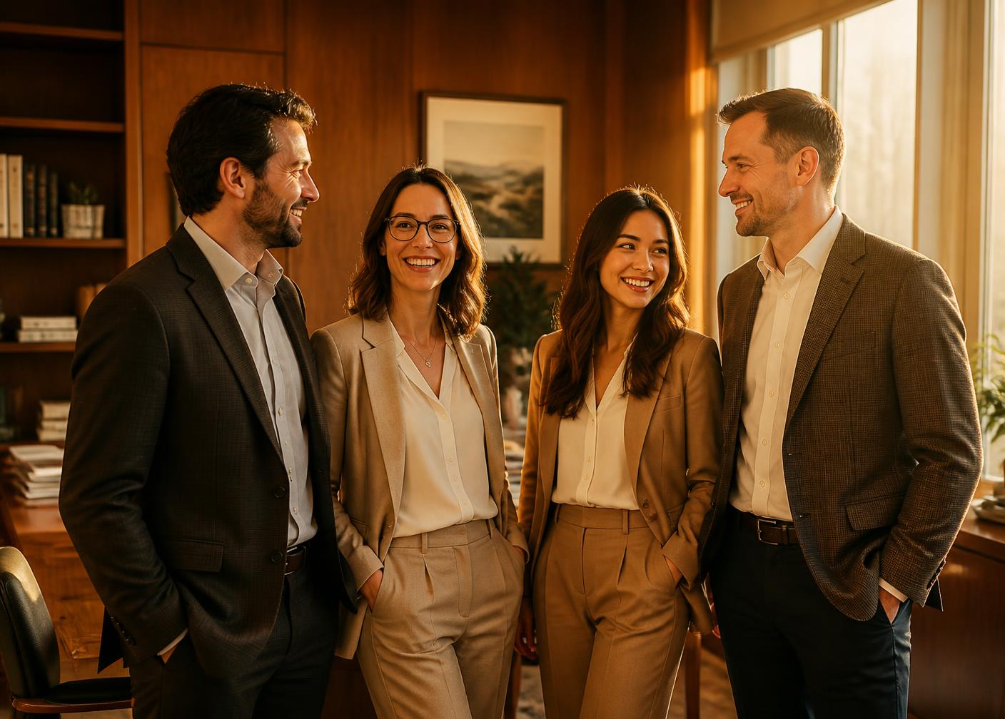 The Larson CPA team in their office